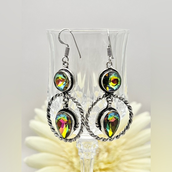 RAINBOW GLASS EARRINGS - Picture 7 of 8